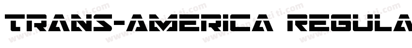 Trans-America Regula字体转换
